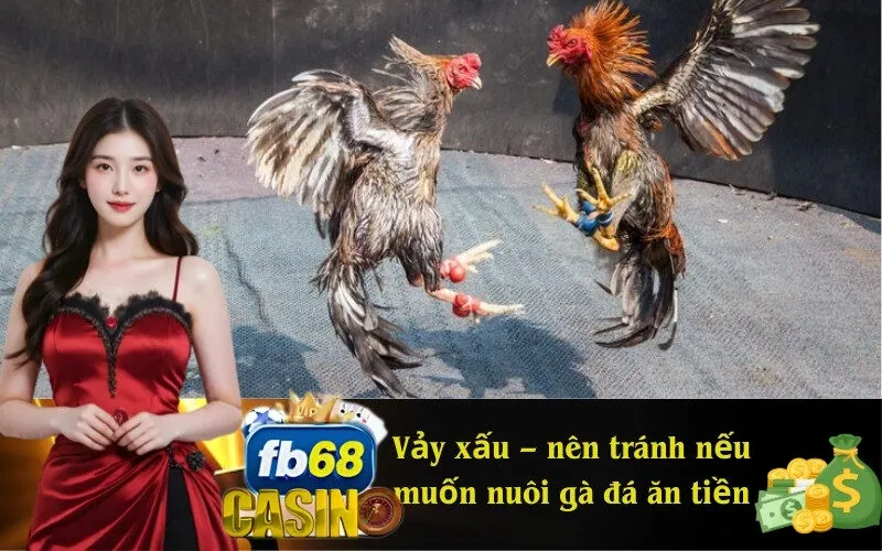 Vảy xấu – nên tránh nếu muốn nuôi gà đá ăn tiền